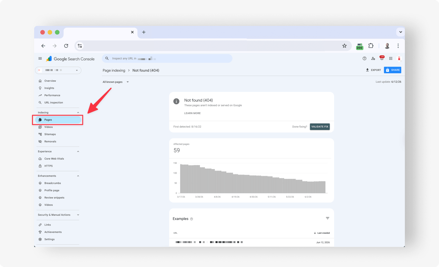 Find broken links in Google Search Console