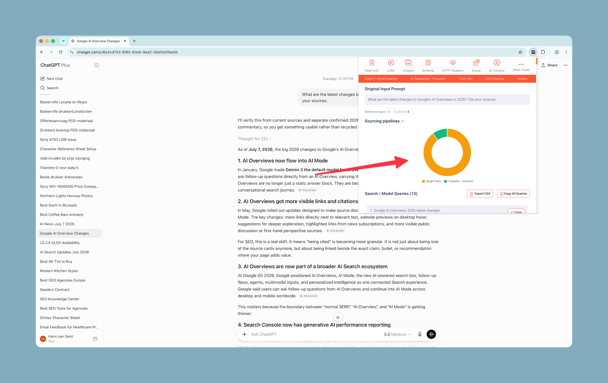 Sourcing pipelines from ChatGPT